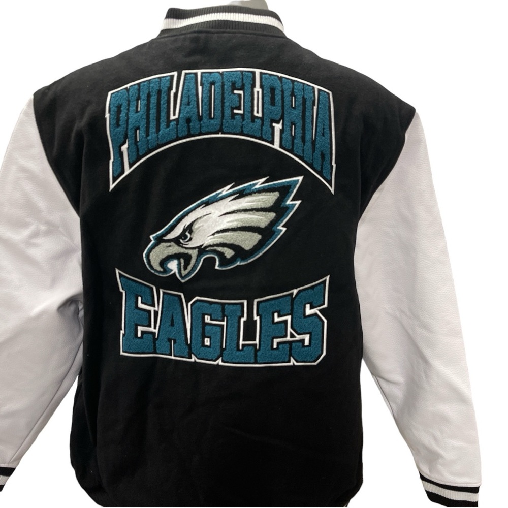 New Era NFL Philadelphia Eagles Chenille Wool Blend Varsity Jacket Choose Size
